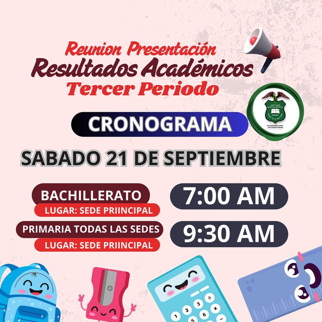 REUNIÓN PRESENTACIÓN DE RESULTADOS ACADÉMICOS TERCER PERIODO